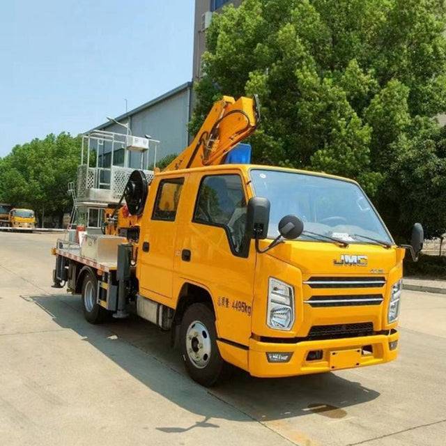 16 meters JiangLing 4x2 telescopic boom aerial operation vehicle