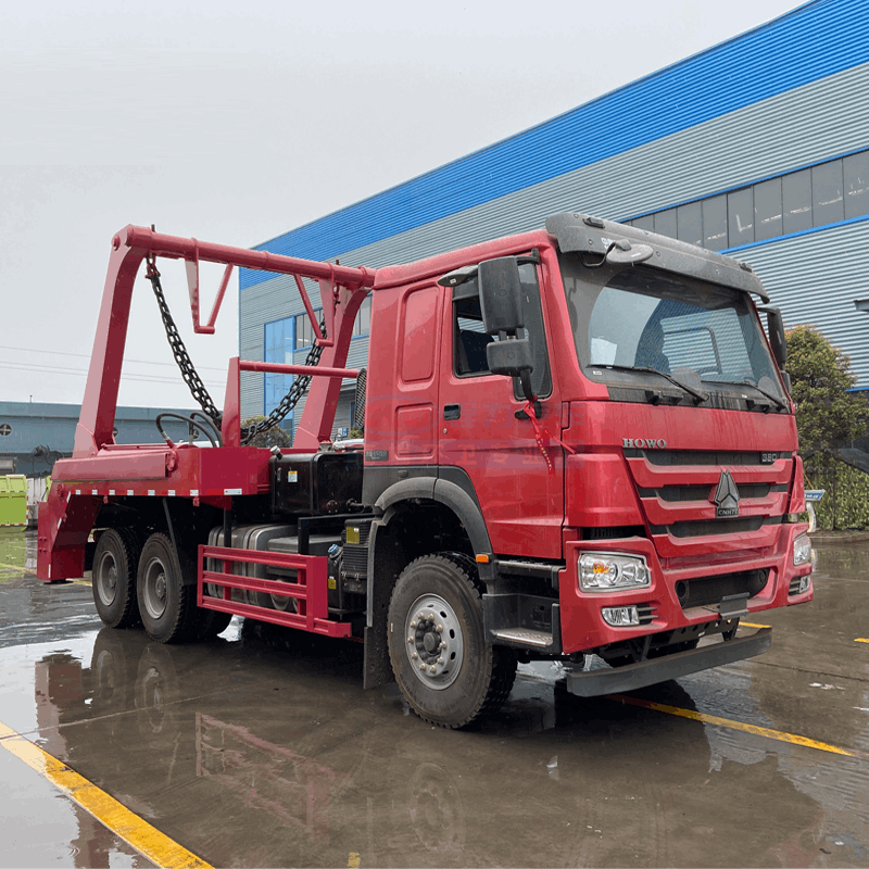 HOWO 6*4  Swing arm garbage truck