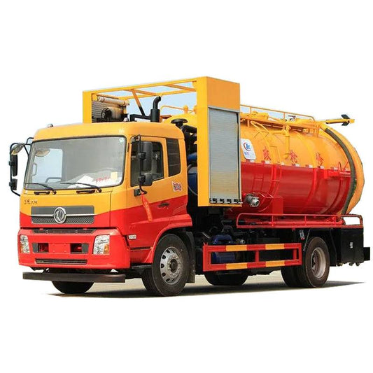 Dongfeng  4x2 sludge transport truck  4 square water tank 8 square waste tank