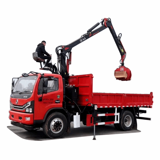 Dongfeng 4x2 truck-mounted crane with gripper