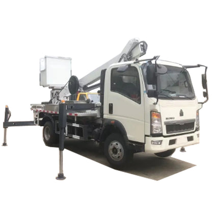 Howo 12-18 meters 4 x2 telescopic boom high-altitude working platform truck