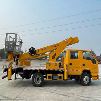 16 meters JiangLing 4x2 telescopic boom aerial operation vehicle