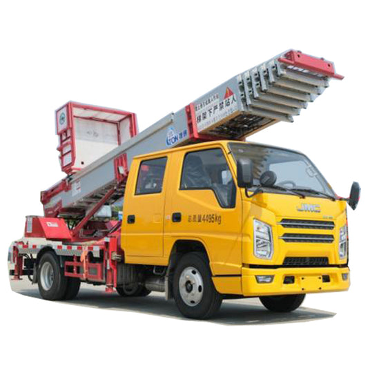 32 meters JiangLing 4 x2  aerial ladder moving operation truck