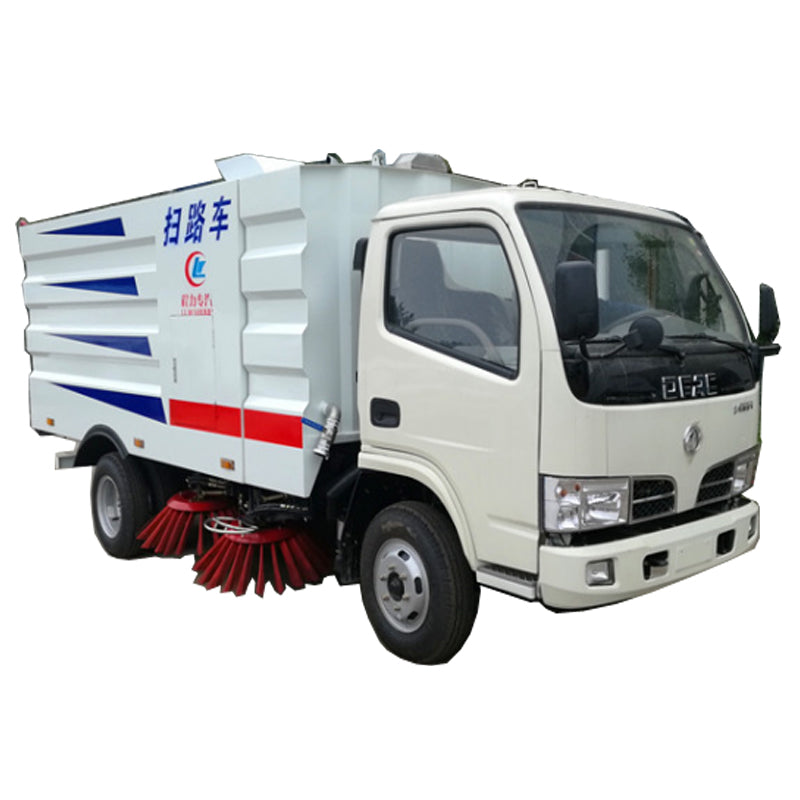 La balayeuse Dongfeng 4x2 vend des balayeuses de rue à moteur diesel 4 réservoirs d'eau cubes Dumpster 2 cubes 