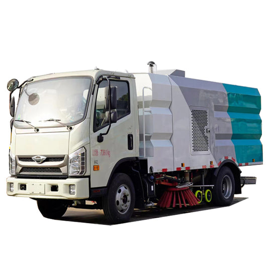 Машина для уборки дорог Fukuda 4X2 3 квадратных резервуара для воды 3 квадратных мусорных бака 